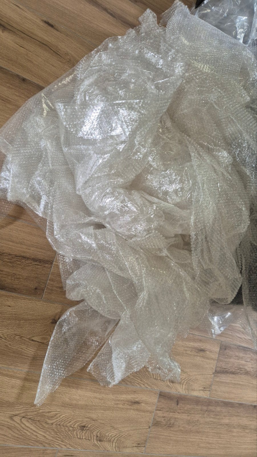 Groot stuk bubbeltjes plastic gratis, Ophalen