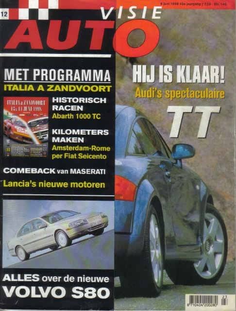 Autovisie 12 1998 : Peugeot 406 Coupe V6 - Ford Cougar V6, Ophalen of Verzenden, Gelezen, Algemeen