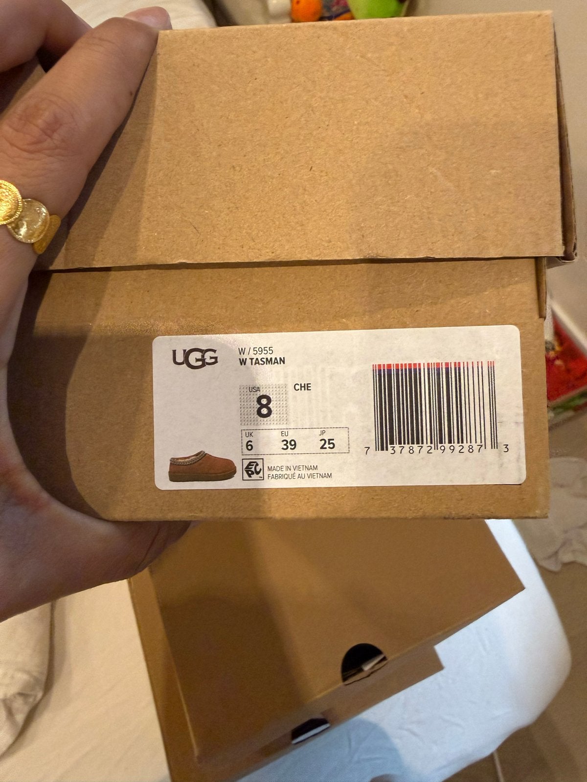 Nieuwe UGG Tasman pantoffels - Maat 39, Ophalen of Verzenden, Nieuw, Bruin, Pantoffels of Sloffen