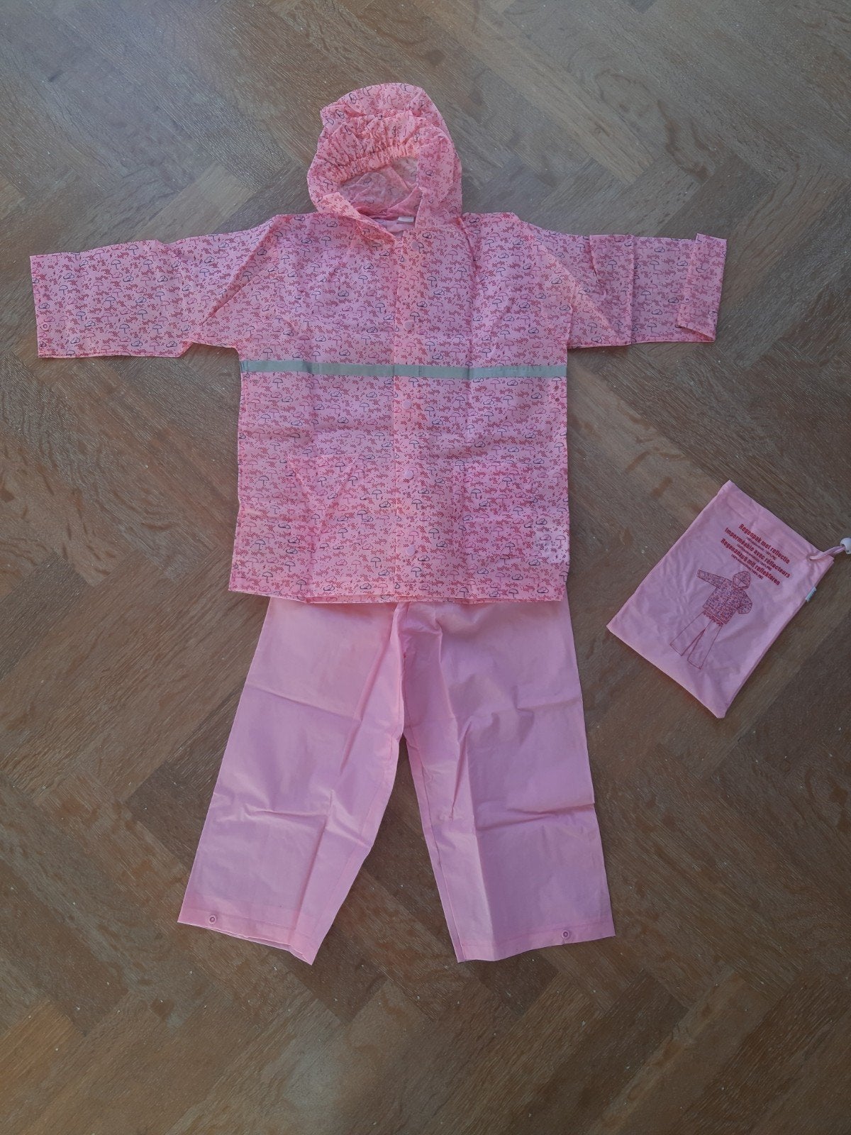 Roze regenpak voor kinderen - maat 98/104, Ophalen of Verzenden, Zo goed als nieuw, Regenpak, Kinderen