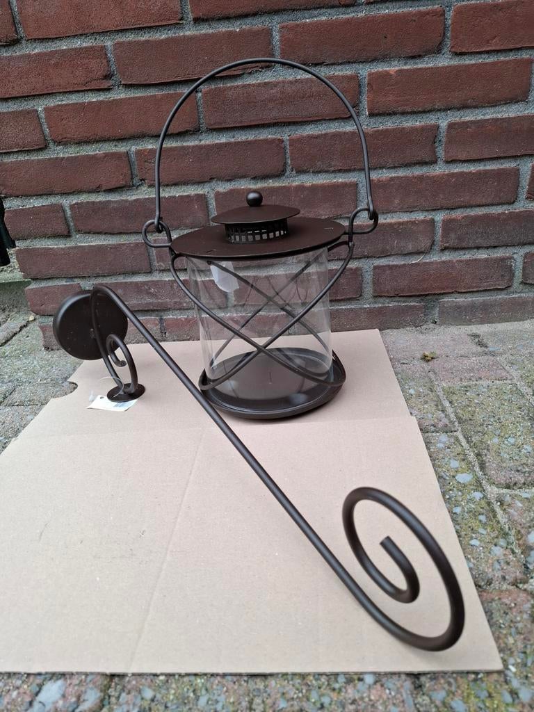 Lantaarn Kapitein lamp kaars met ophangbeugel nieuw, Tuin en Terras, Ophalen, Nieuw