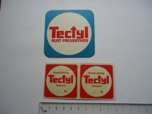sticker oud Tectyl Valvoline DEALER garage auto onderhoud, Verzenden, Zo goed als nieuw, Bedrijf of Vereniging