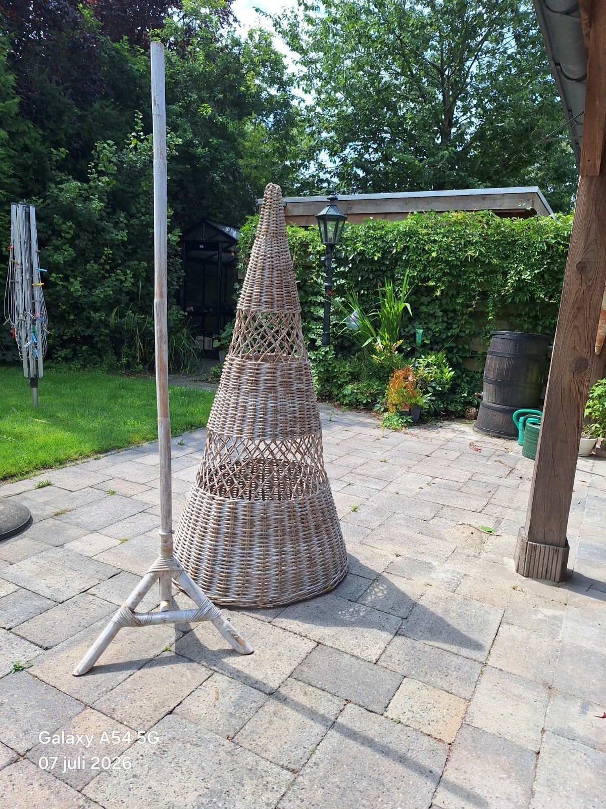 Alternatieve kerstboom van riet, Ophalen of Verzenden, Gebruikt