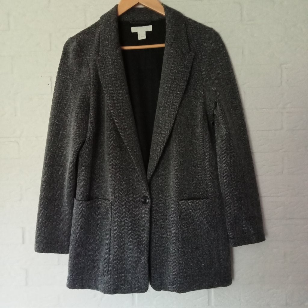 H&M soepelvallende blazer visgraat maat 40, Maat 38/40 (M), H&M, Verzenden, Jasje