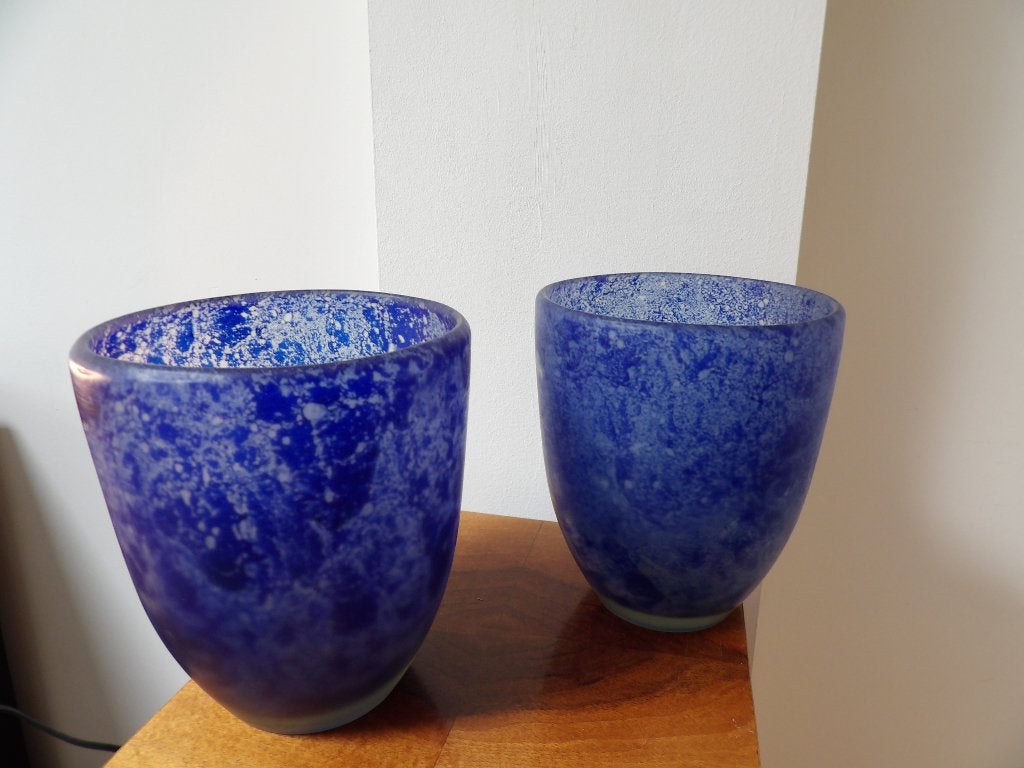 Vazen Set Gunther Lambert blauw, 80er jaren, Antiek en Kunst, Ophalen of Verzenden