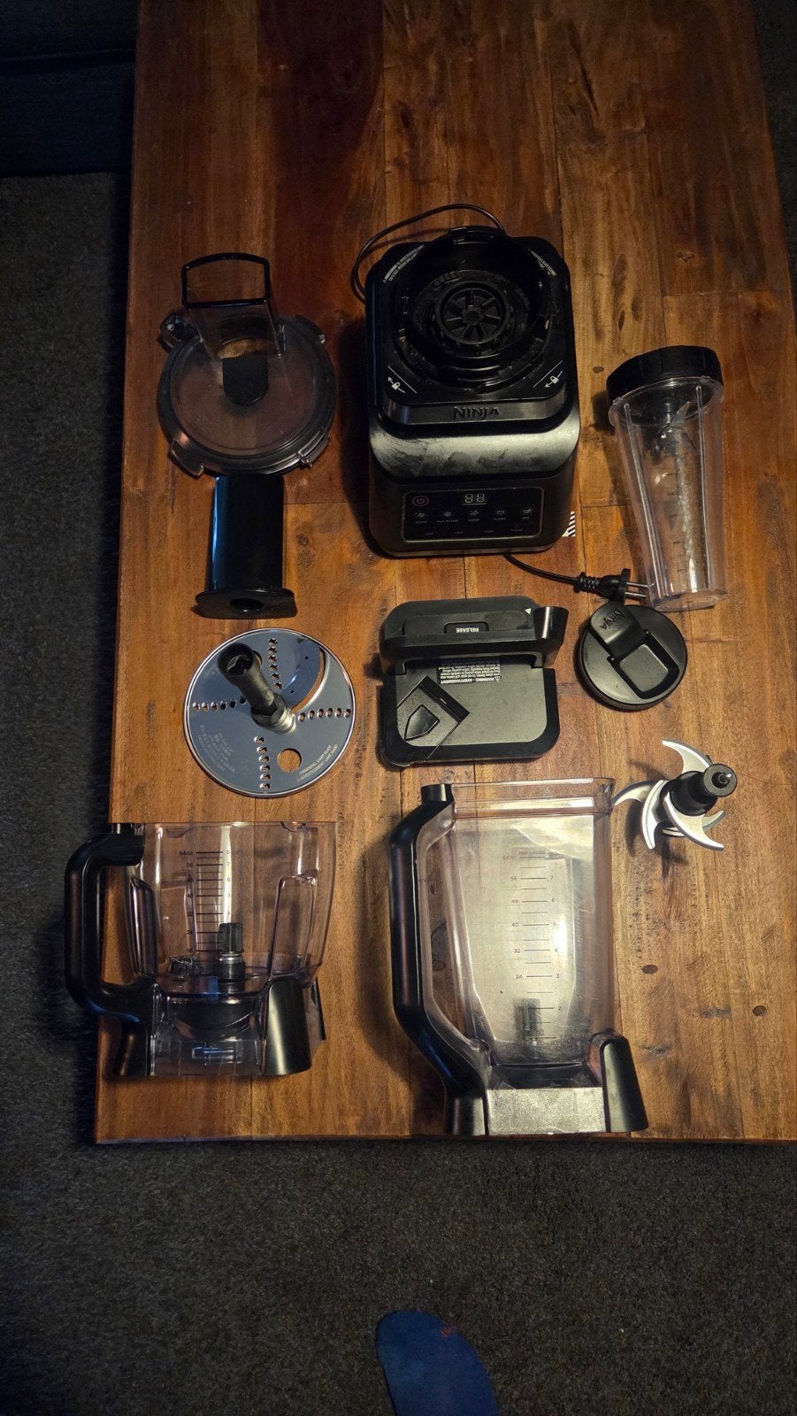 Ninja Foodi 3-in-1 Foodprocessor & Blender met Auto-IQ, Overige typen, Ophalen of Verzenden, Zo goed als nieuw, Zwart