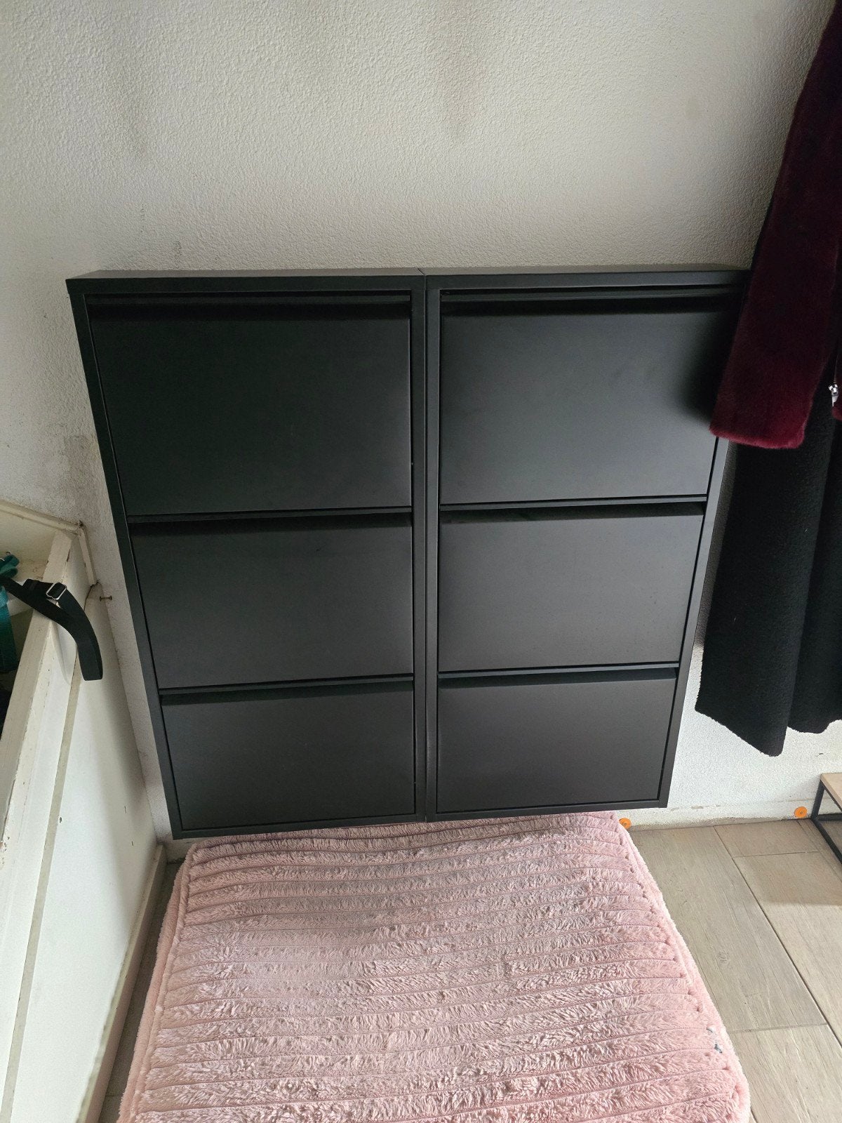2 metalen schoenenkasten - ideaal voor hal of gang, Huis en Inrichting, Ophalen, Gebruikt