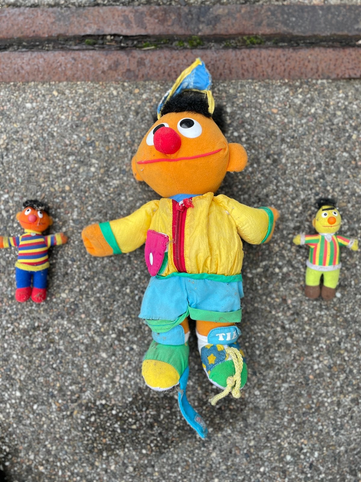Retro Bert en Ernie POPPEN, SESAMSTRAAT, Ophalen, Gebruikt