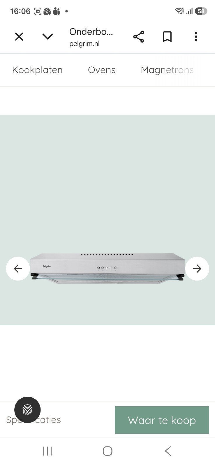 Pelgrim OWA207RVS Onderbouw Afzuigkap - RVS, Onderbouw afzuigkap, Nieuw, Ophalen of Verzenden, Inbouw