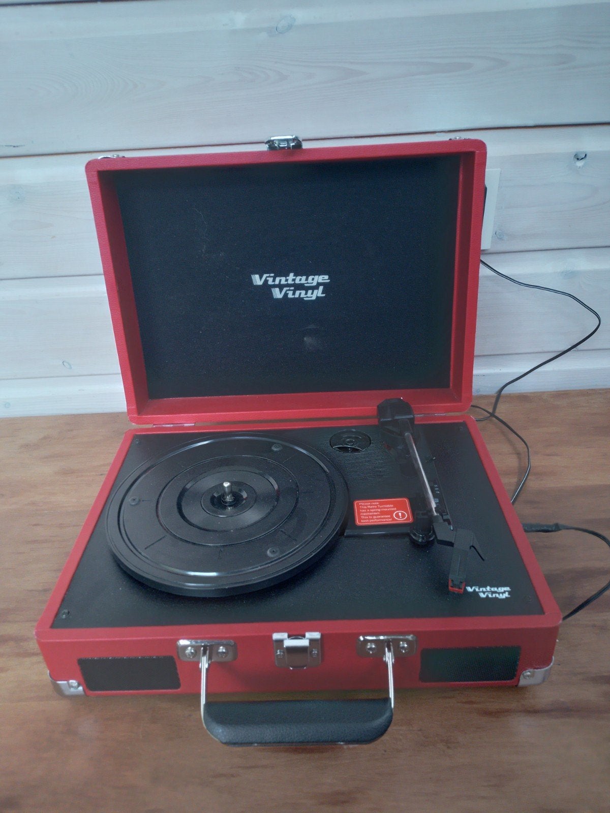 Vintage Vinyl Retro Platenspeler Rood - Zo goed als nieuw, Ophalen of Verzenden