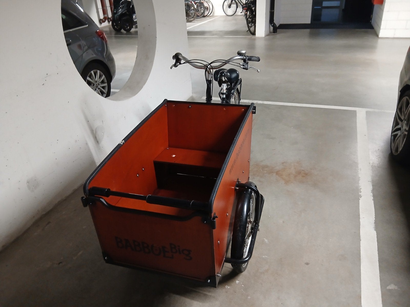 Bakfiets Babboe Big met 7 versnellingen, Ophalen