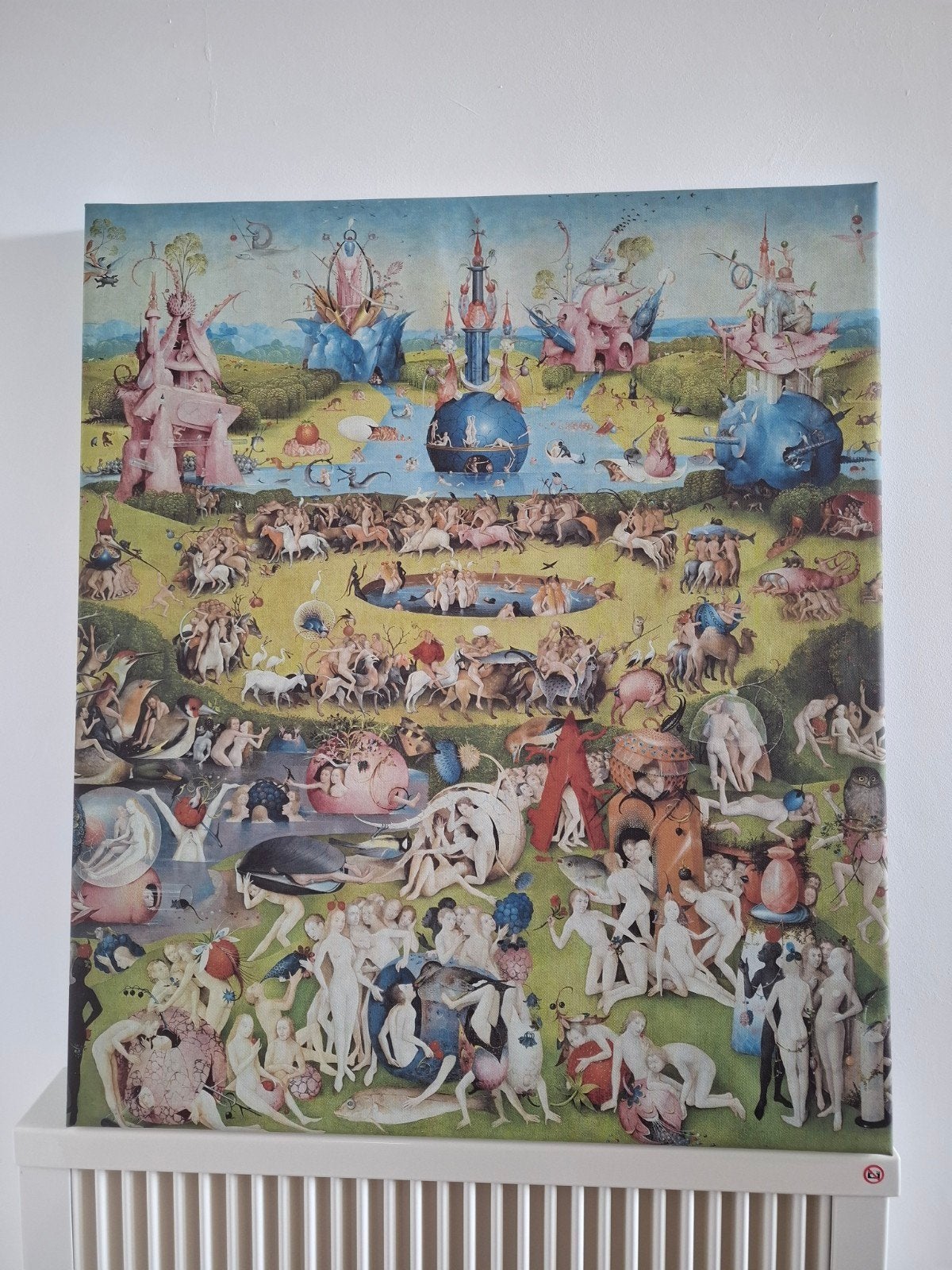 Tuin der Lusten Canvas Print - Jeroen Bosch Reproductie, Ophalen, Surrealisme, Print, Portret of Personen