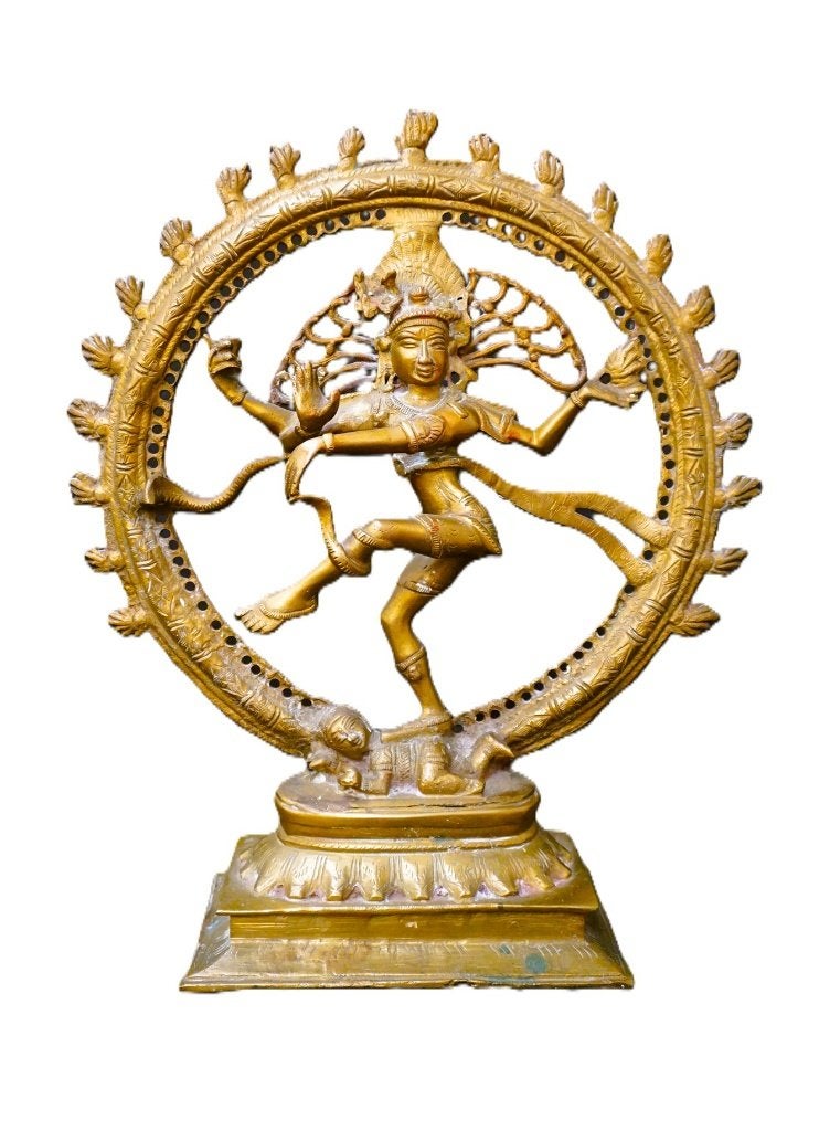 Shiva Nataraja Indische sculpture - 44 cm., Antiek en Kunst, Ophalen of Verzenden, Koper