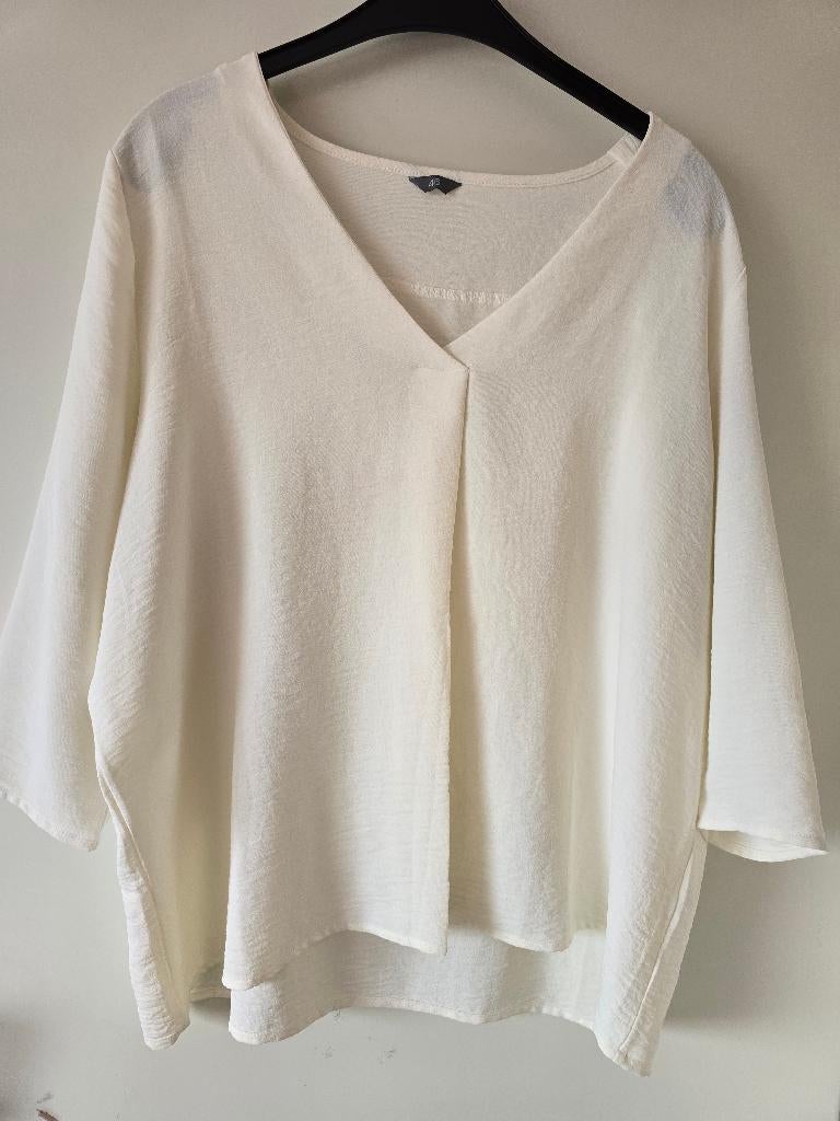 Witte blouse, maat 46, Kleding | Dames, Blouses en Tunieken, Zeeman, Wit, Maat 46/48 (XL) of groter, Ophalen of Verzenden