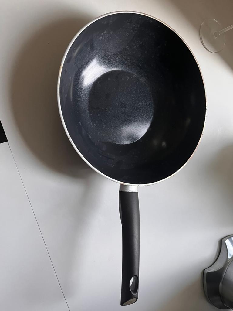 Wokpan, Ophalen, Inductieplaat, Aluminium, Zo goed als nieuw