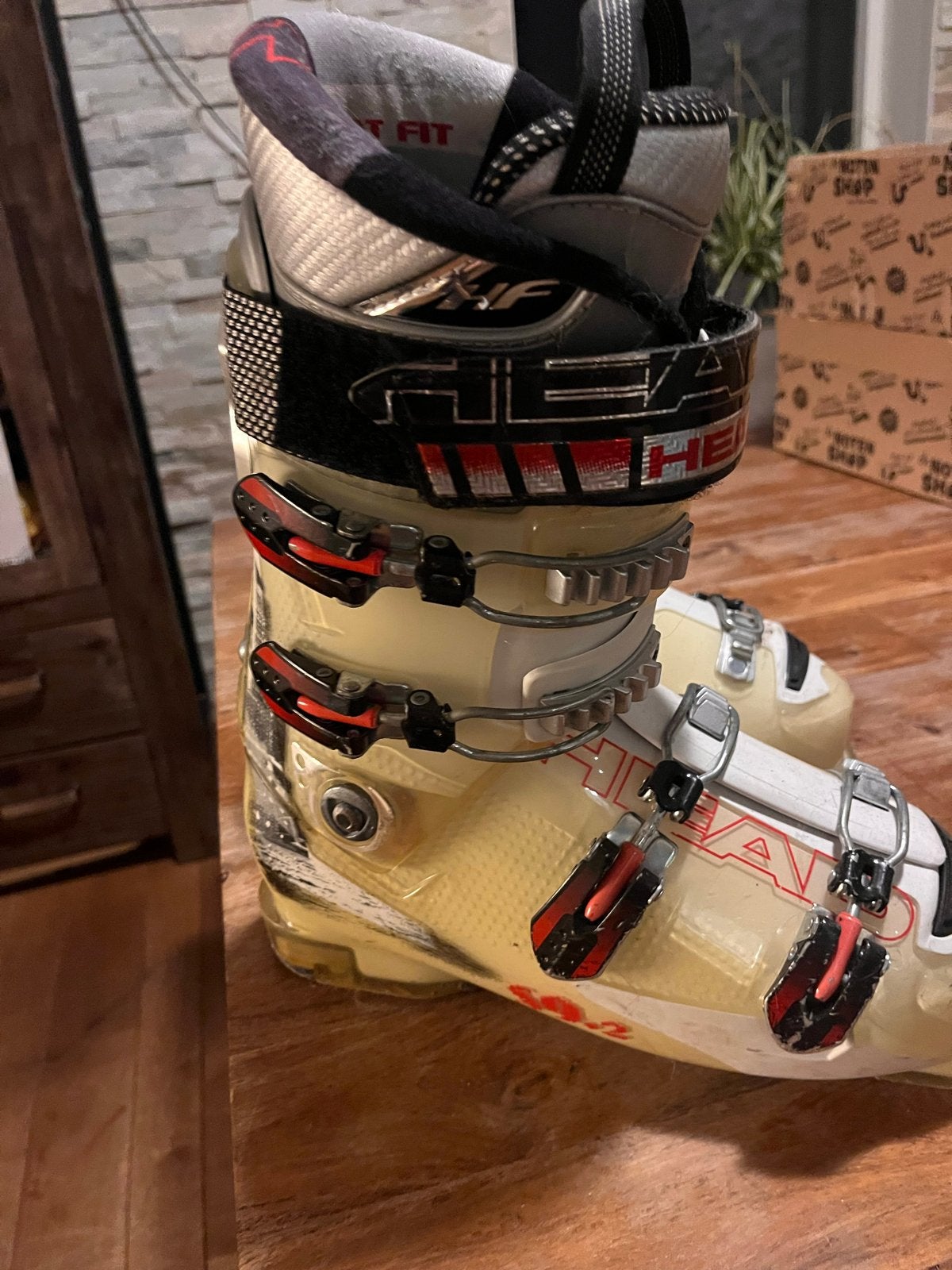 Head skischoenen +/-maat 42, Sport en Fitness, Ophalen, Gebruikt, Schoenen, Skiën