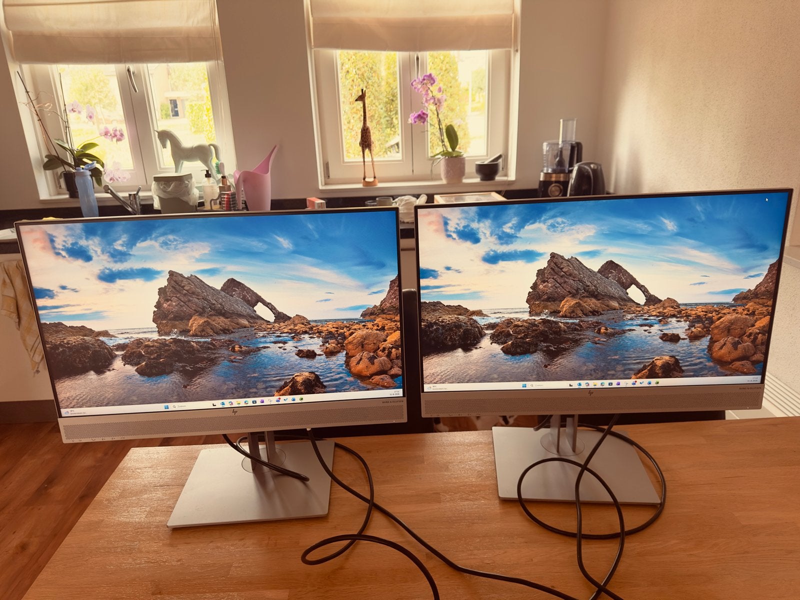 HP E243m Monitor - 2 stuks, Computers en Software, Ophalen, IPS, Full HD, Zo goed als nieuw
