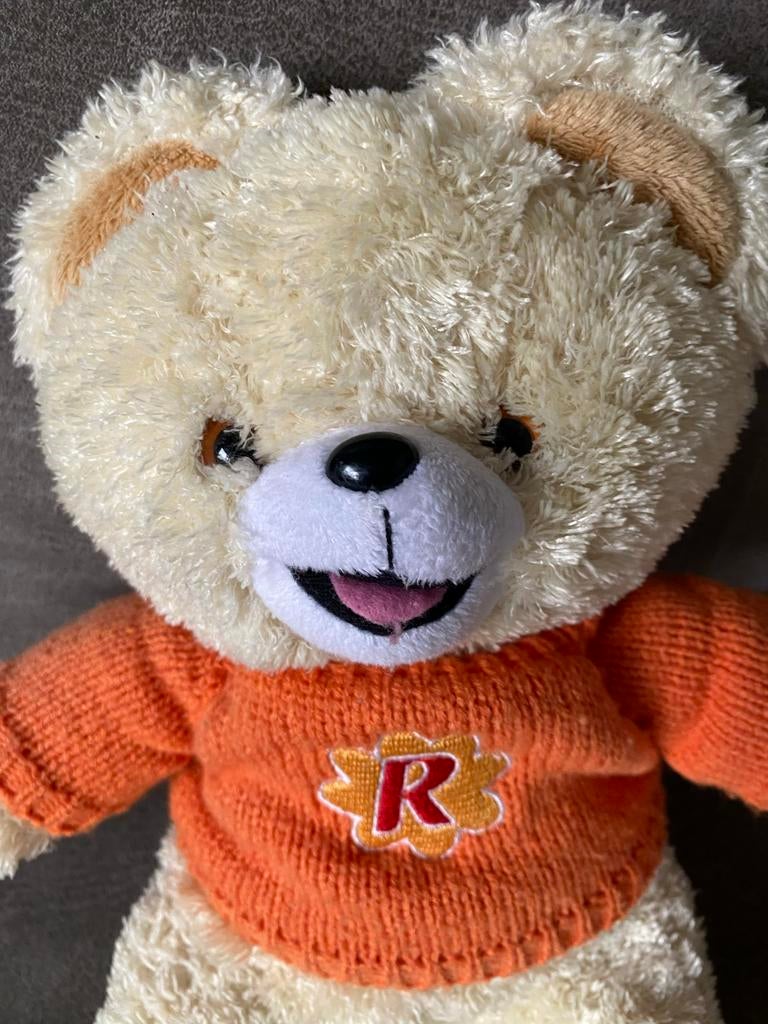 Robijn beer met oranje truitje 🧸nieuw, Gebruikt, Overige merken, Overige karakters, Beer