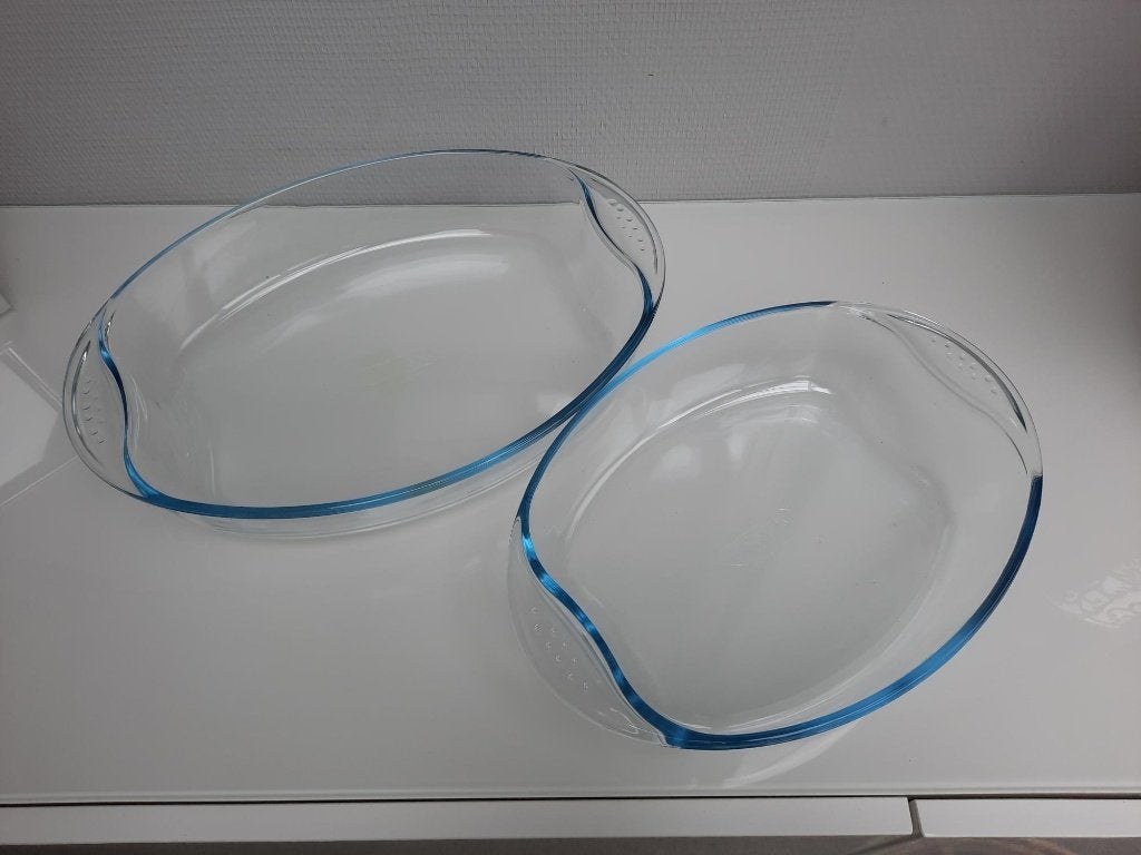 2x Ovenschalen ovenschaal Pyrex NIEUW Glas, Nieuw, Ophalen of Verzenden, Overige stijlen, Glas