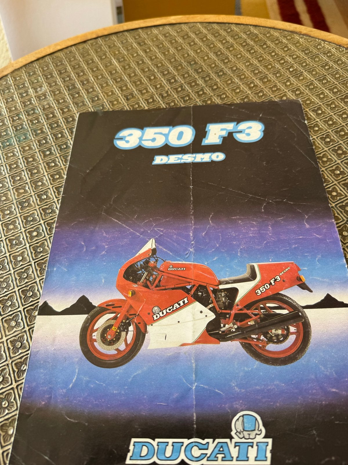 Ducati 350 F3 Desmo folder - Zeldzaam en in gebruikte staat, Ophalen of Verzenden, Gelezen