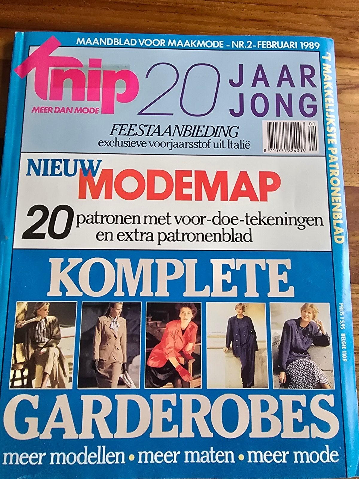 Knipmode Februari 1989 - Compleet met patronen, Vrouw, Ophalen of Verzenden, Knipmode, Overige typen
