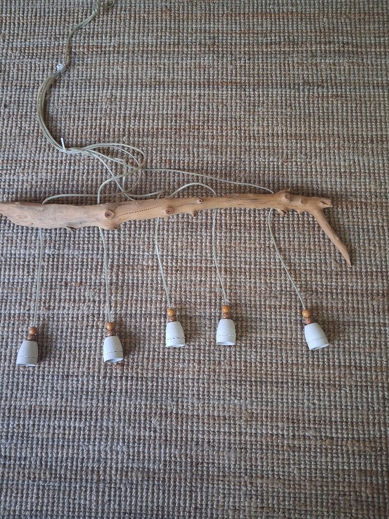 Hanglamp, Huis en Inrichting, Ophalen, Hout, Rustiek/natuurlijke materialen, E27 (groot)