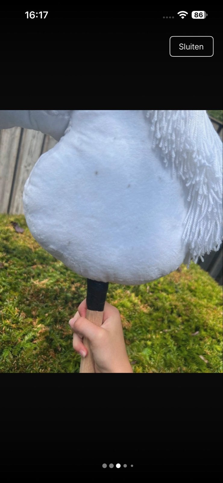 Mooie witte hobby horse, Ophalen of Verzenden, Gebruikt, Jongen of Meisje