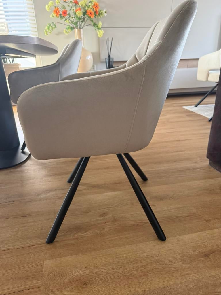 Nieuwe Eetkamerstoelen met 180 graden draaisysteem, Huis en Inrichting, Stoelen, Ophalen, Overige kleuren, Nieuw, Stof