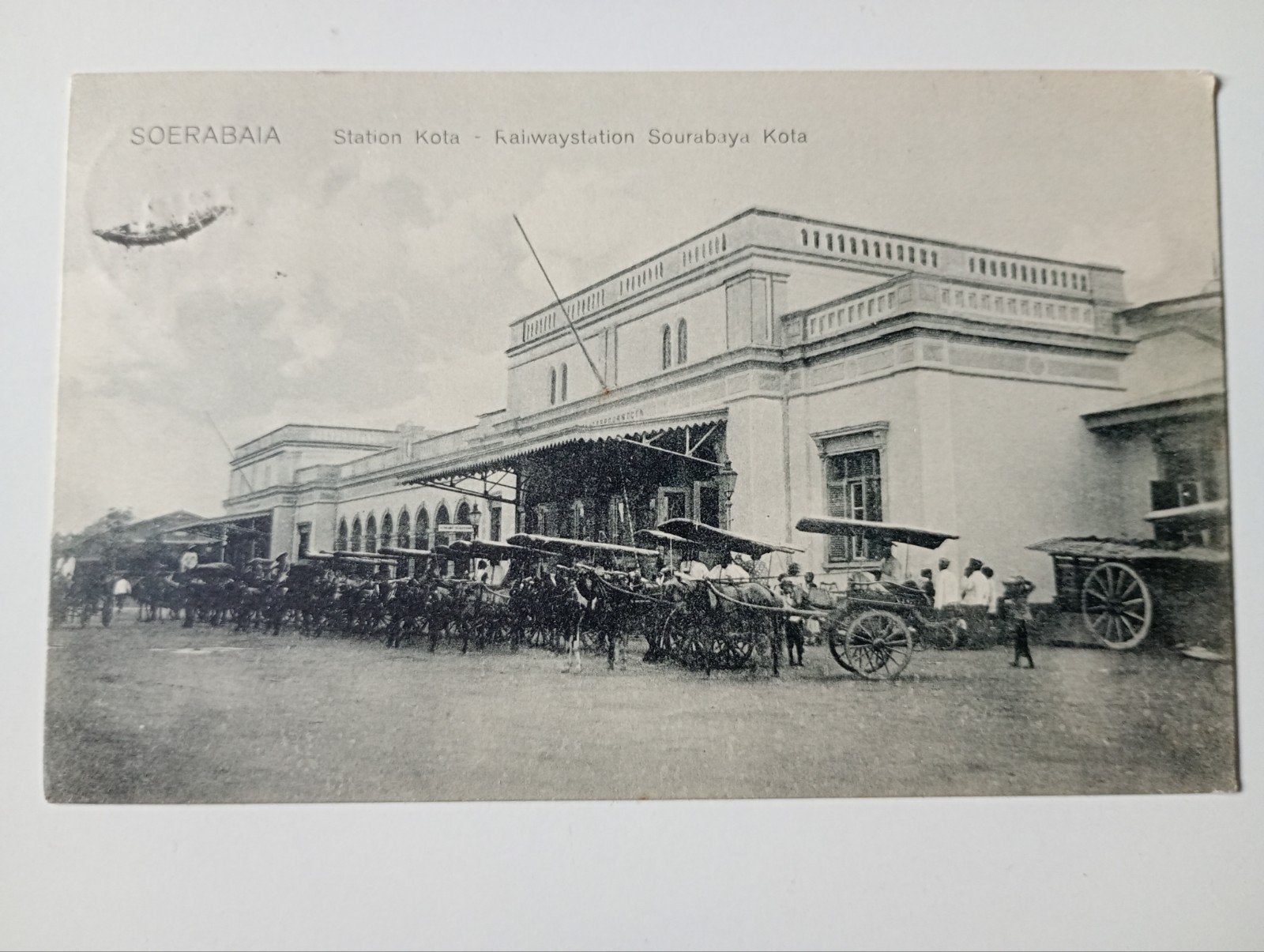 Nederlands Indië Soerabaja Station Kota 1912, Ophalen of Verzenden, Voor 1920, Gelopen, Buiten Europa