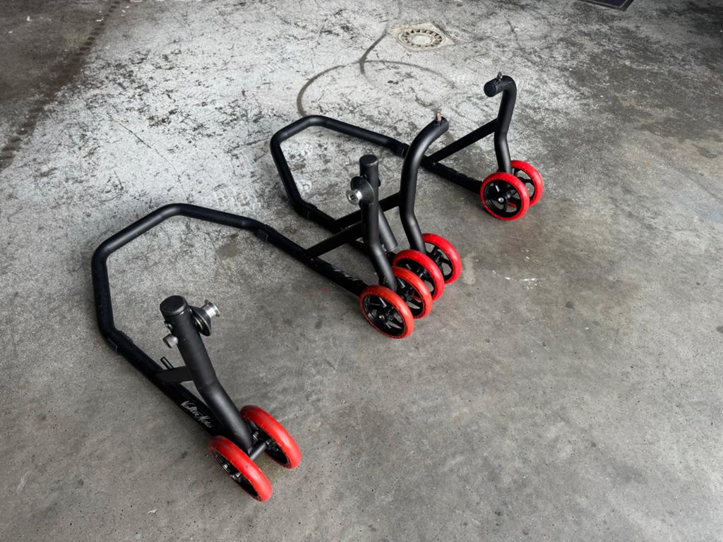 Valtermoto paddockstands, Ophalen, Gebruikt