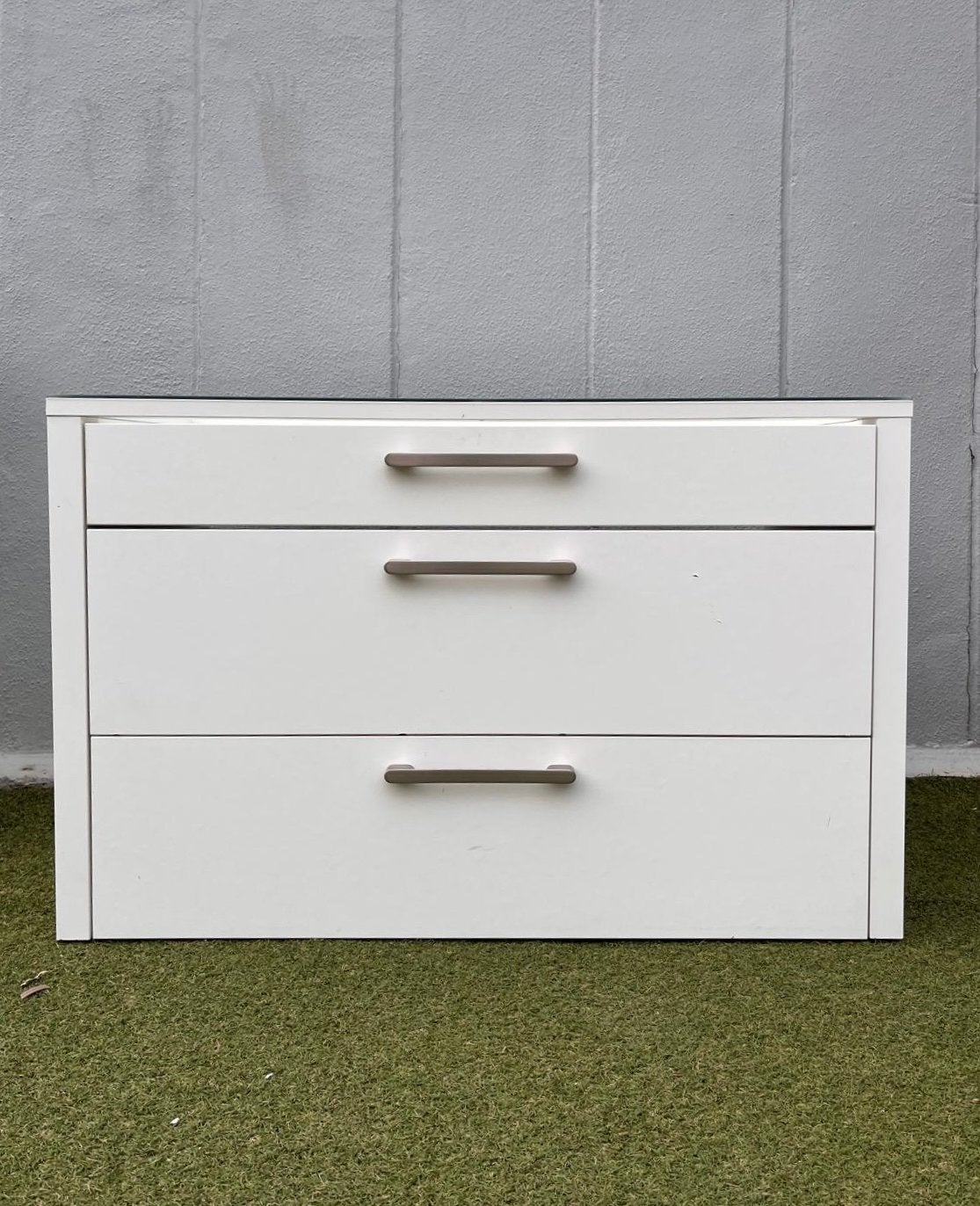 ladekast met glazeblad, Ophalen, Gebruikt, 100 tot 150 cm, Glas