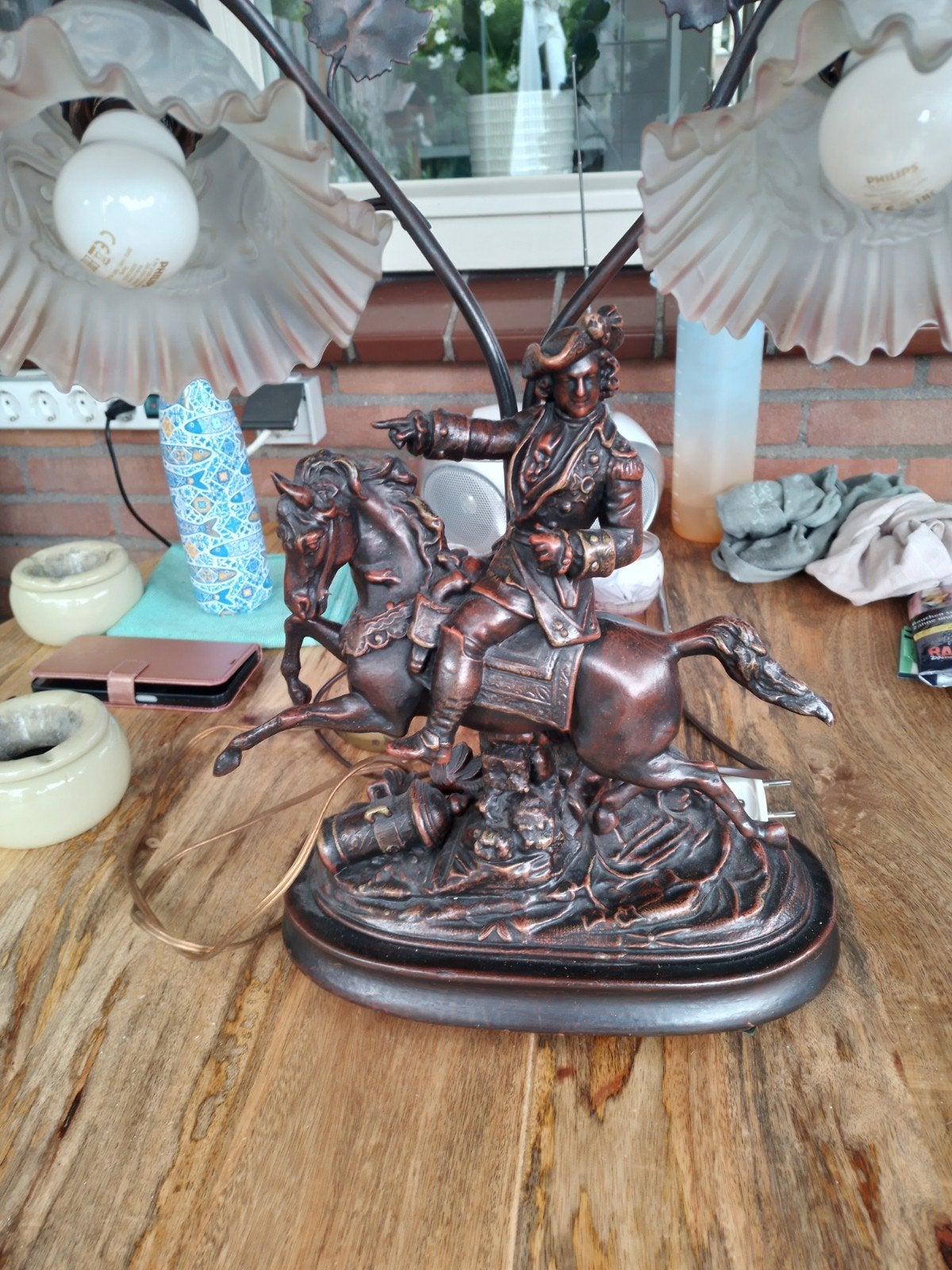 antieke tafellamp, Antiek en Kunst, Ophalen