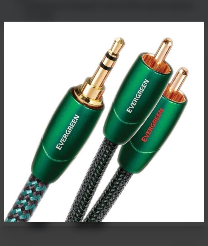 Audioquest Evergreen 1m RCA - 3,5mm jack kabel, Ophalen of Verzenden, Zo goed als nieuw, Minder dan 2 meter, Interlink-kabel