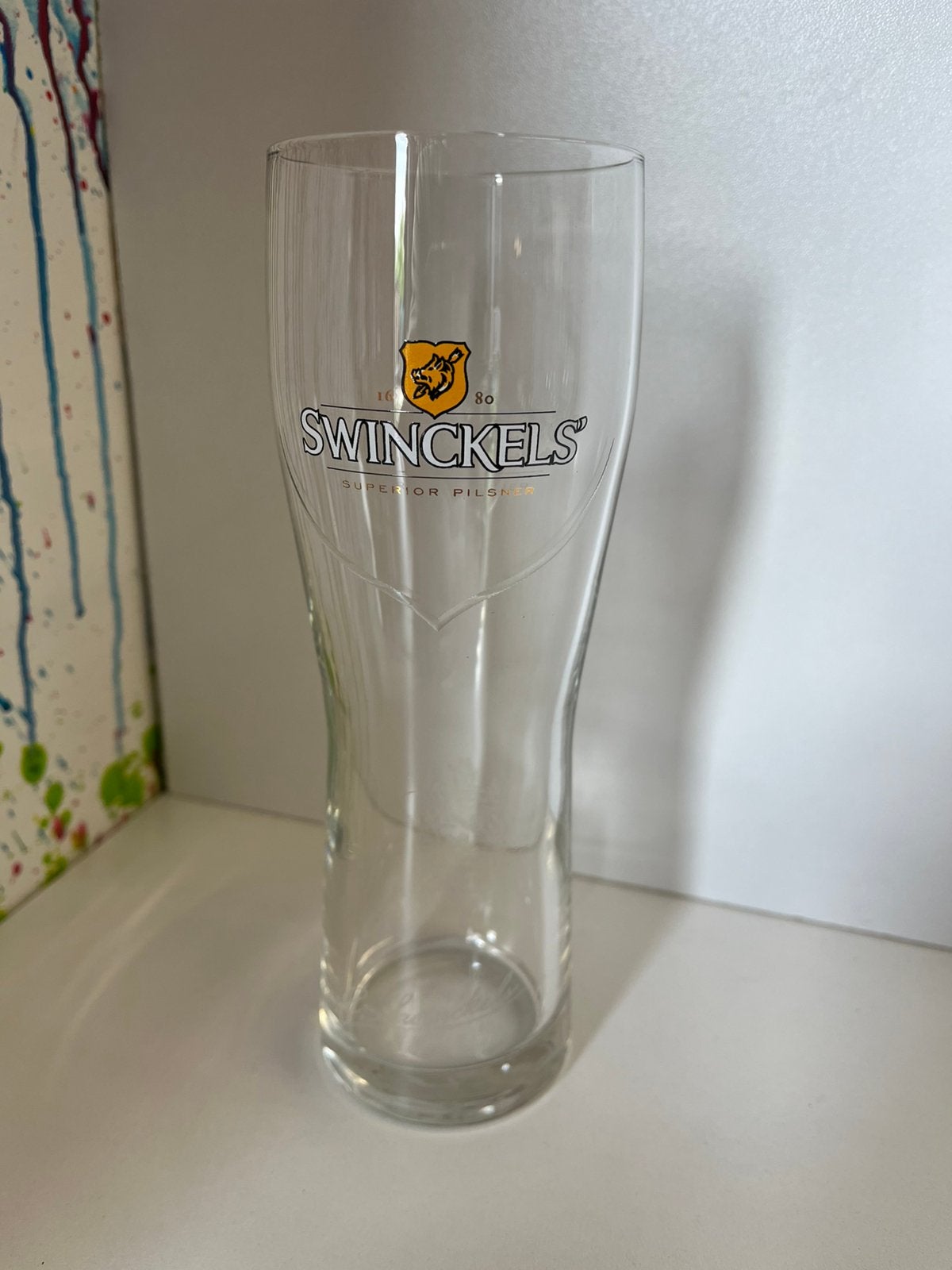 Swinckels bierglazen set van 6 glazen, Ophalen of Verzenden, Nieuw, Glas of Glazen, Bavaria