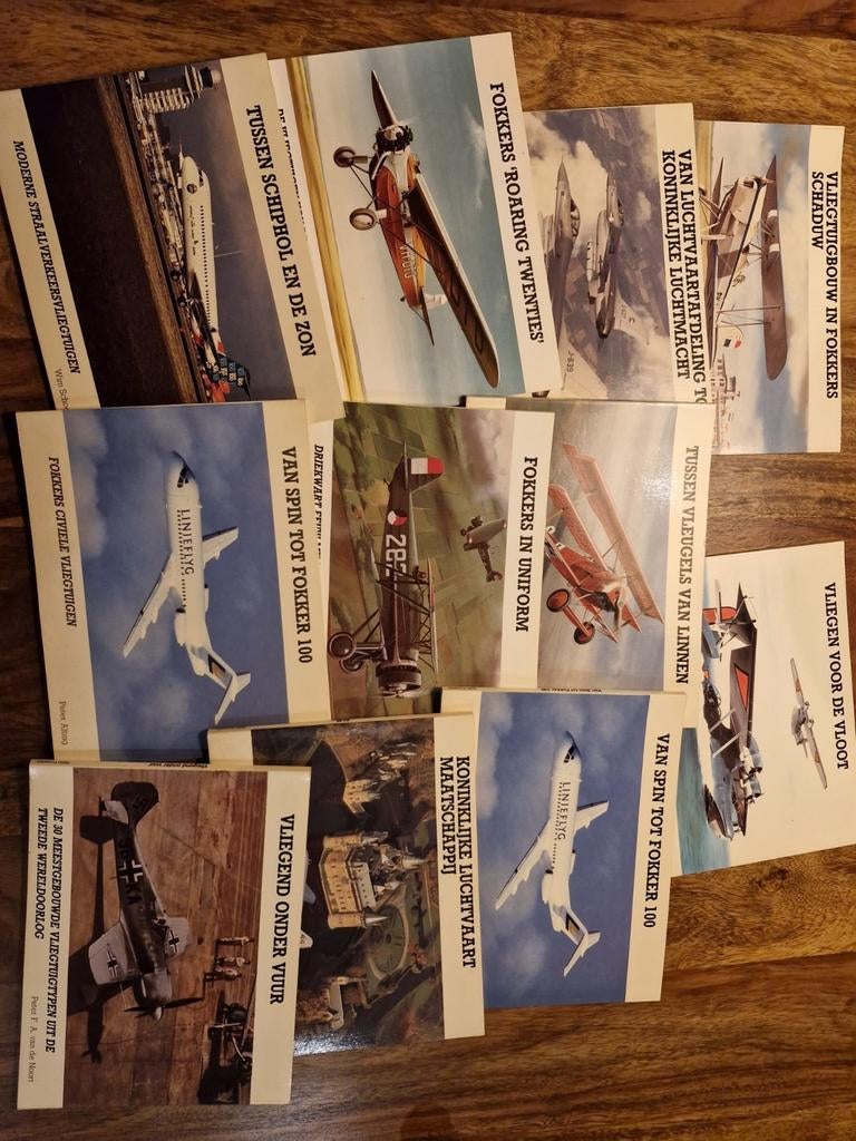 Collectie luchtvaartboeken - Fokker en meer (12 stuks), Ophalen, Gelezen, Diverse auteurs, Vliegtuig