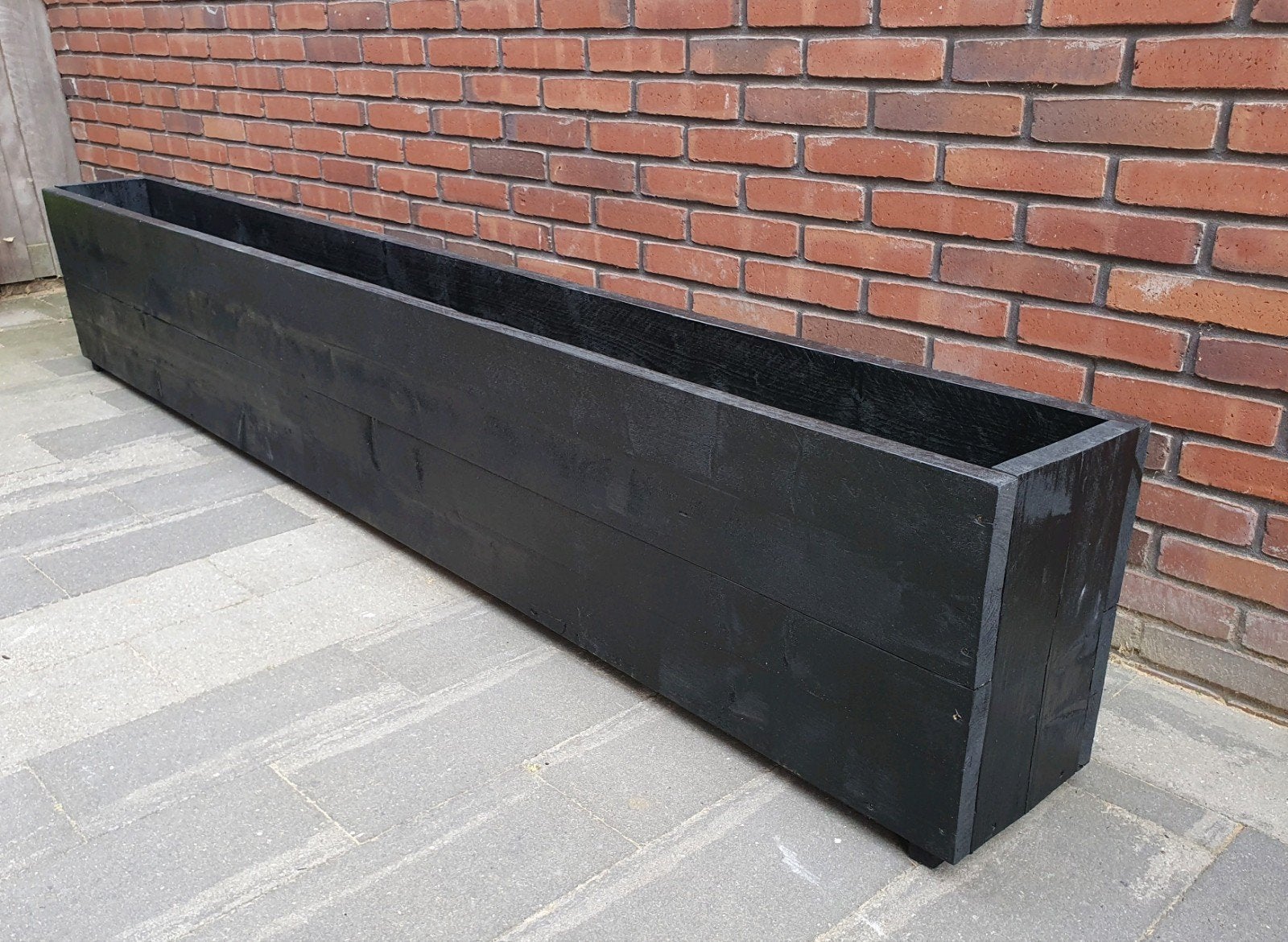 Lange smalle steigerhouten bloembakken, 200 of 250cm lang, Ophalen, 100 cm of meer, Nieuw, Rechthoekig