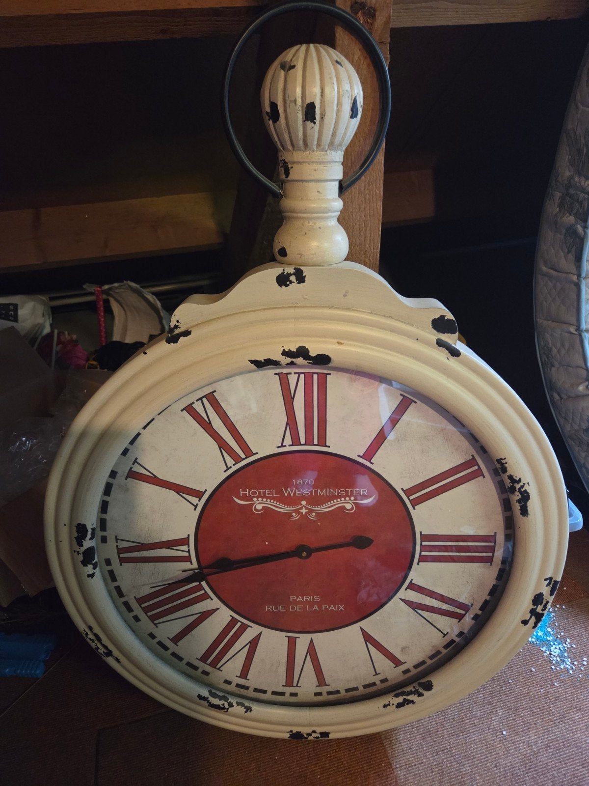 Vintage wandklok "Hotel Westminster" - Antiek design, Ophalen, Wandklok