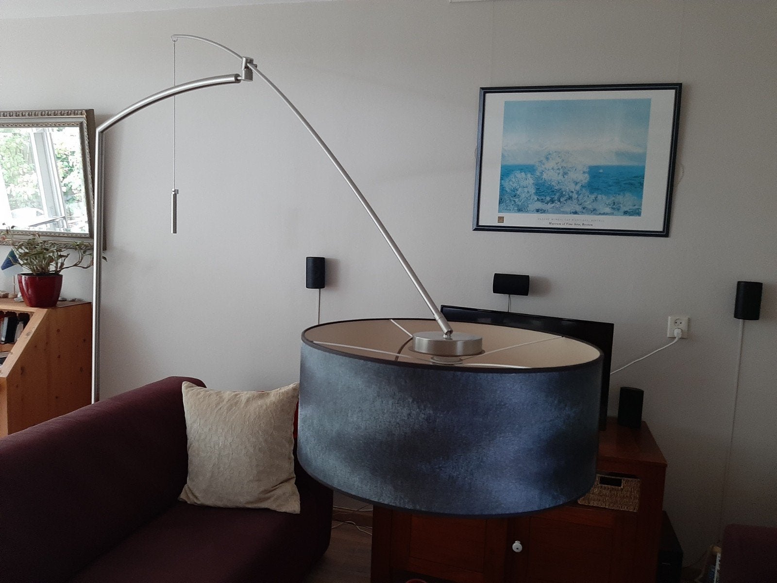 Woonkamer lamp, sfeervol, groot, mooi en modern, Ophalen, E27 (groot), Zo goed als nieuw, Metaal