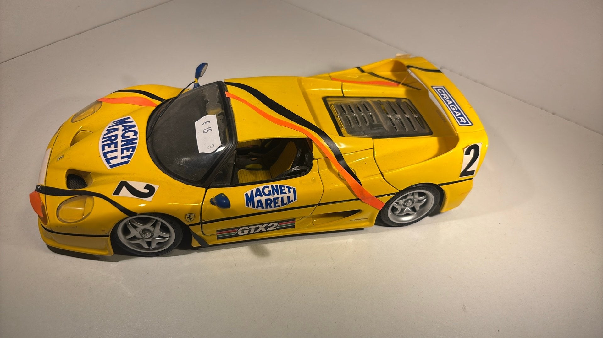 Ferrari f50 yellow maisto 1.18, Maisto, Ophalen of Verzenden, A, A