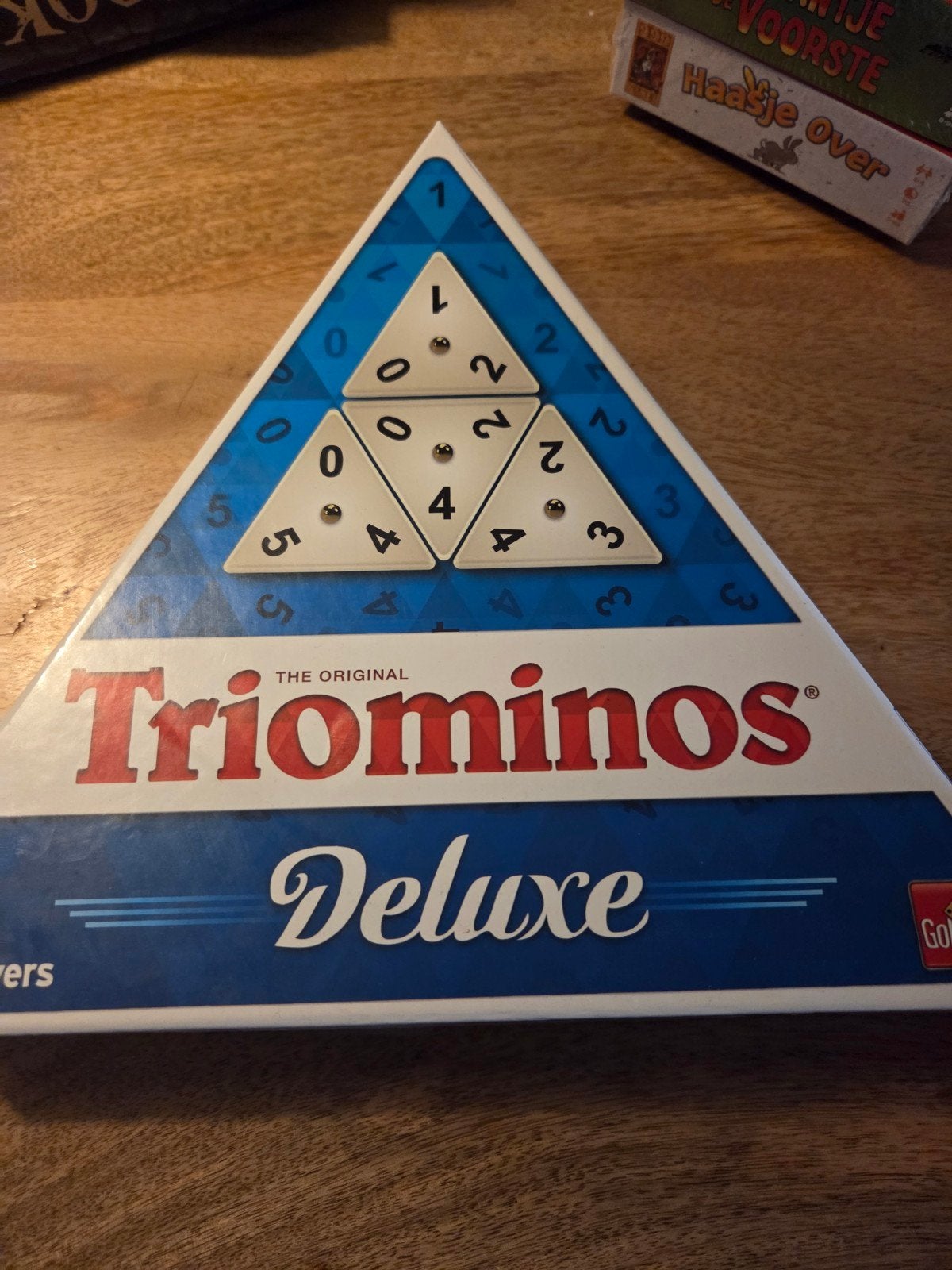 Triominos Deluxe - Het originele driehoekige dominospel, Een of twee spelers, Ophalen, Gebruikt, Goliath