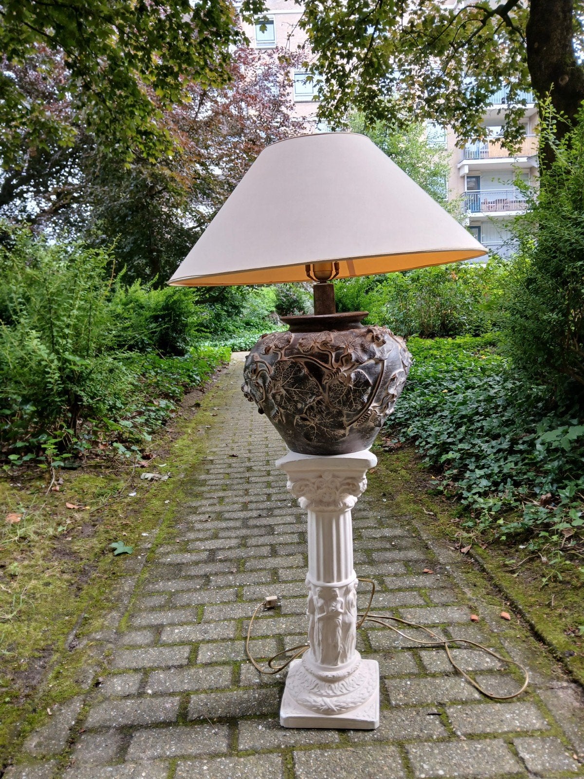 Lamp plus zuilen, vazen, Huis en Inrichting, Lampen | Tafellampen, Ophalen of Verzenden, Minder dan 50 cm