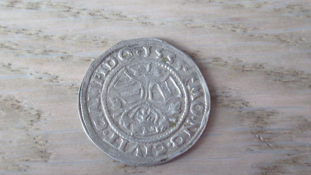 Zilveren 3 Kreuzer , 1555 , Karl V , Freie Stadt Kempten, Vóór koninkrijk, Zilver, Losse munt, Overige waardes