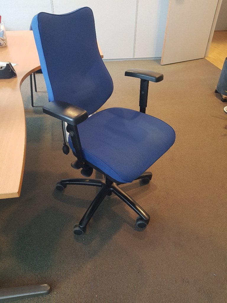bureaustoel GDB-International, Ophalen, Gebruikt, Blauw, Bureaustoel
