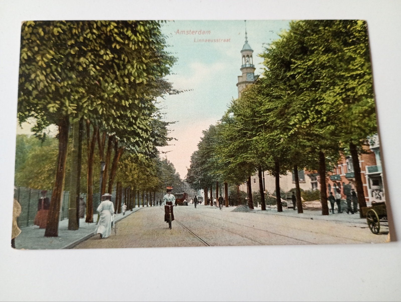 Amsterdam Oost Linnaeusstraat met Tram 1909, Ophalen of Verzenden, Voor 1920, Gelopen, Noord-Holland
