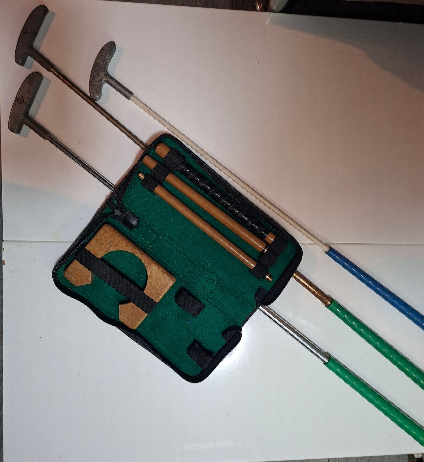 Vintage Golf Putter Set met Reisetui - 3 Putters, Ophalen of Verzenden