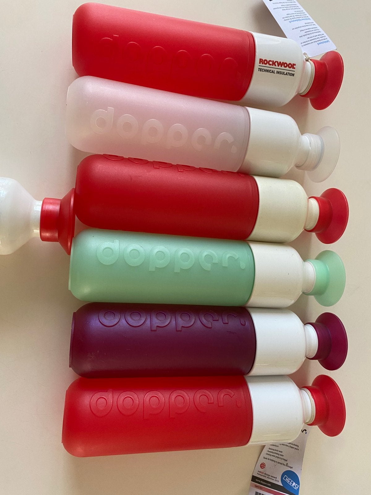 Dopper waterflessen - set van in diverse kleuren, Ophalen of Verzenden, Zo goed als nieuw