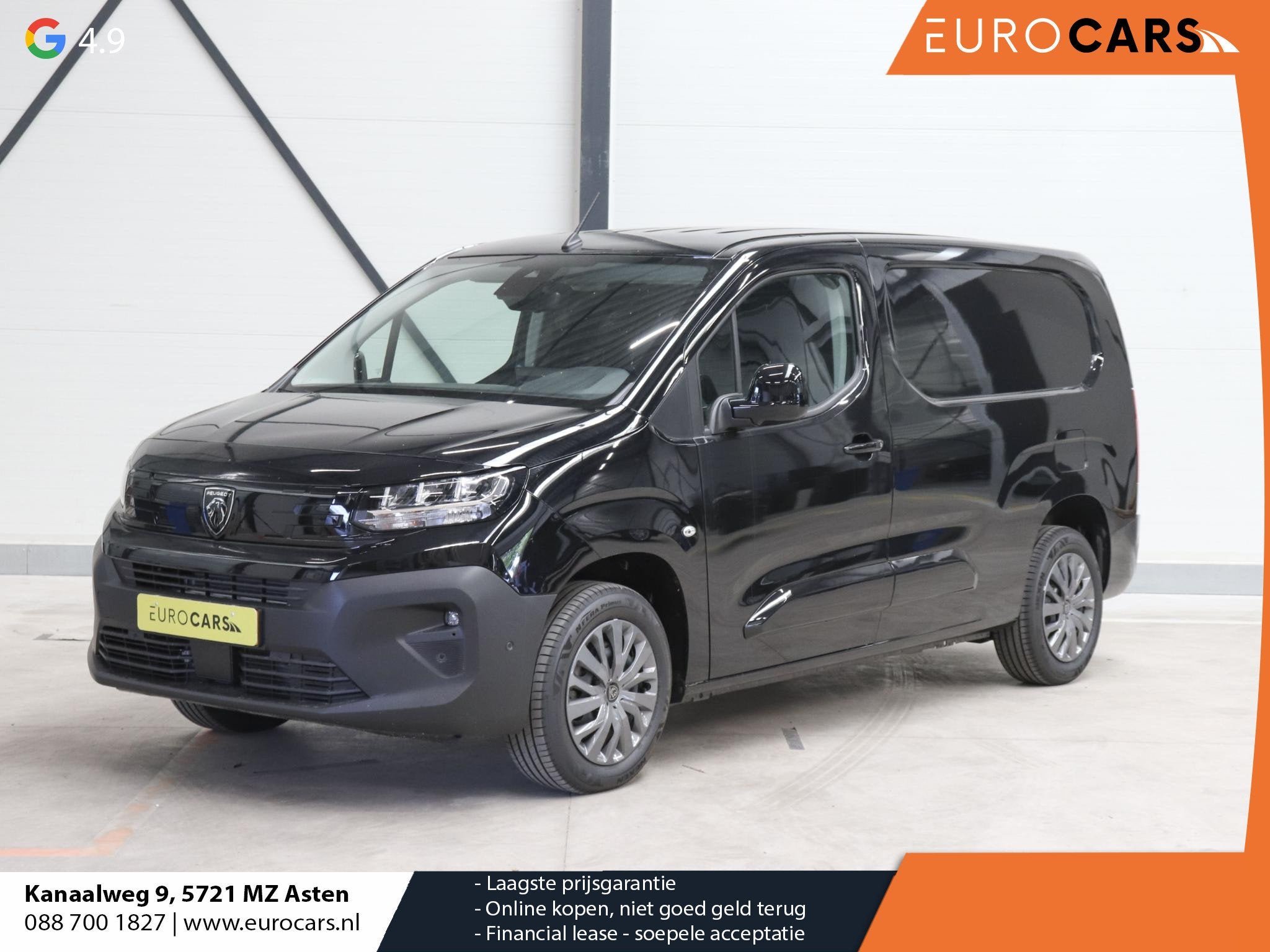 Peugeot Partner 1.5 BlueHDi 130PK L2 Automaat Airco Navi Cru, Auto's, Stof, Gebruikt, 4 cilinders, Lichtsensor