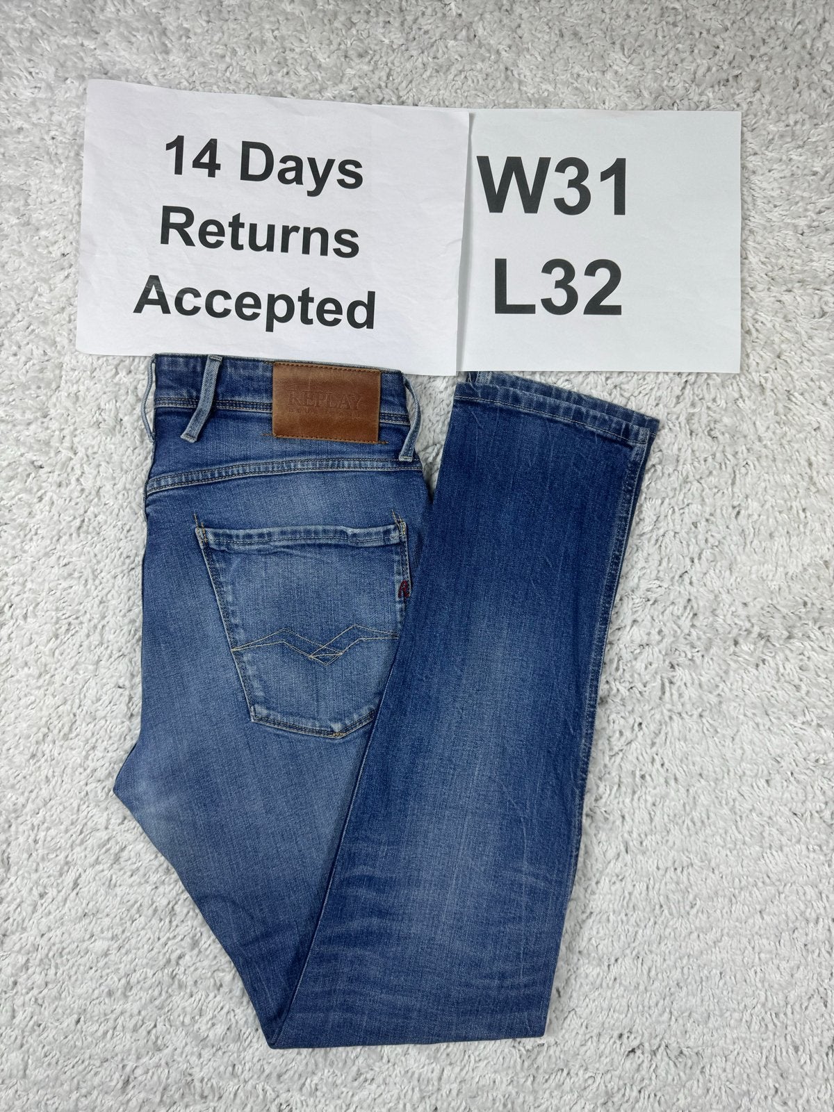 Replay Anbass Jeans Slim Fit Blauw W31 L32 2979, Kleding | Heren, Spijkerbroeken en Jeans, G, G, Blauw, G