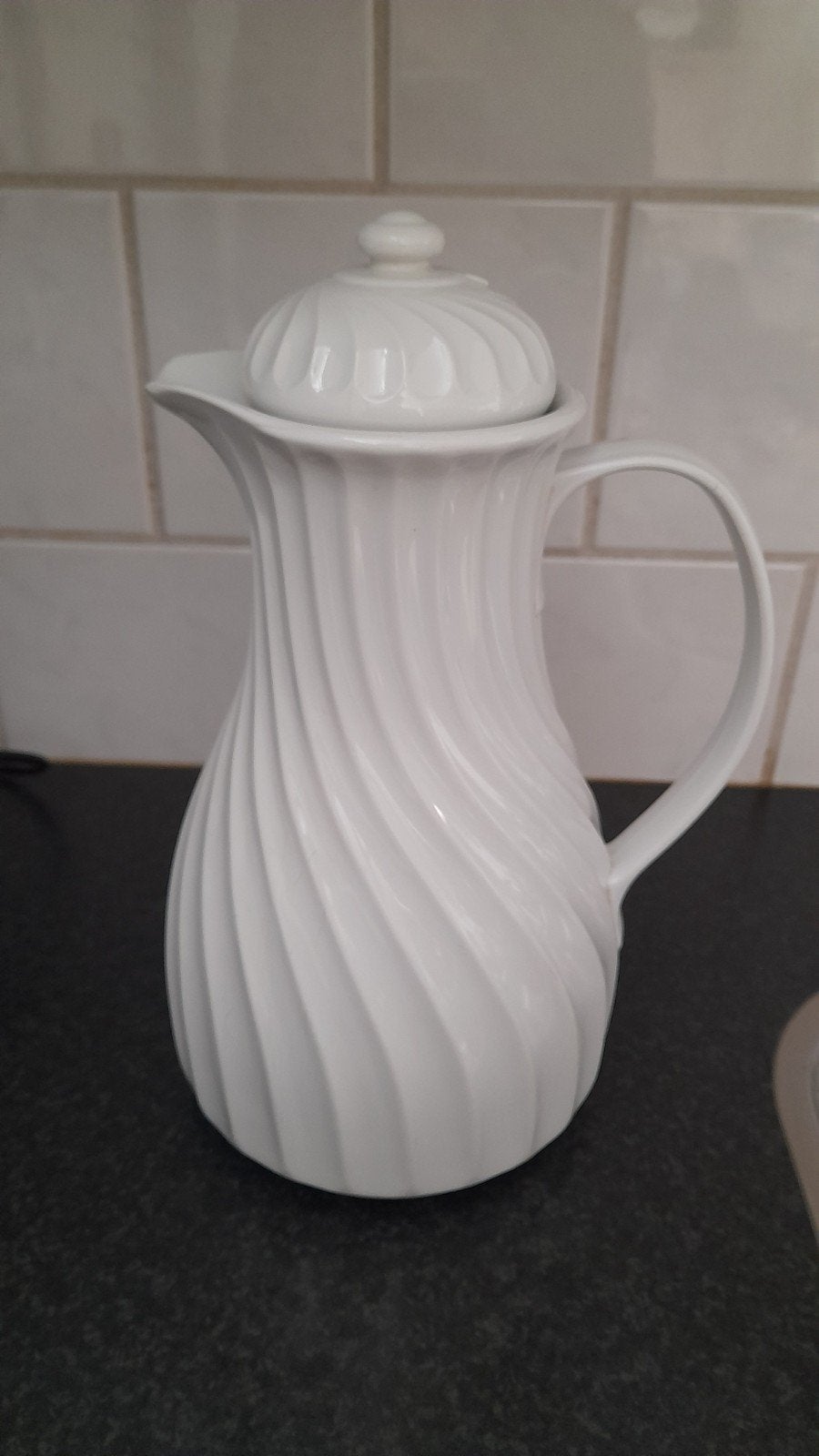 Luxe Witte Thermoskan!, Overige typen, Ophalen of Verzenden, Gebruikt, Wit