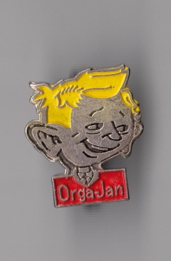Orga Jan Strip Figuur broche, Verzamelen, Gebruikt, Niet vindbaar, Niet vindbaar, Speldje of Pin